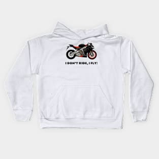 I don't ride, I fly! Aprilia RS 660 Kids Hoodie